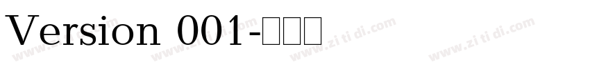 Version 001字体转换